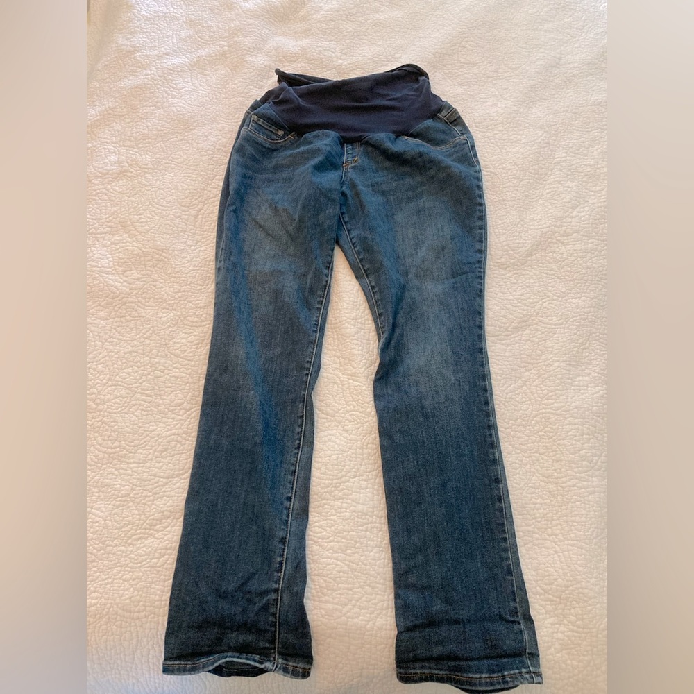 Motherhood Maternity’s Indigo Blue straight leg maternity jeans - size XL